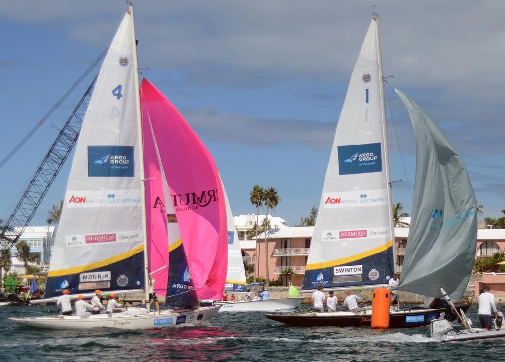 Keith Swinton took his match with Eric Monnin to take a place in the Quarter finals in racing in the final flight of the qualifying stage of the Argo Group Gold Cup. © Talbot Wilson